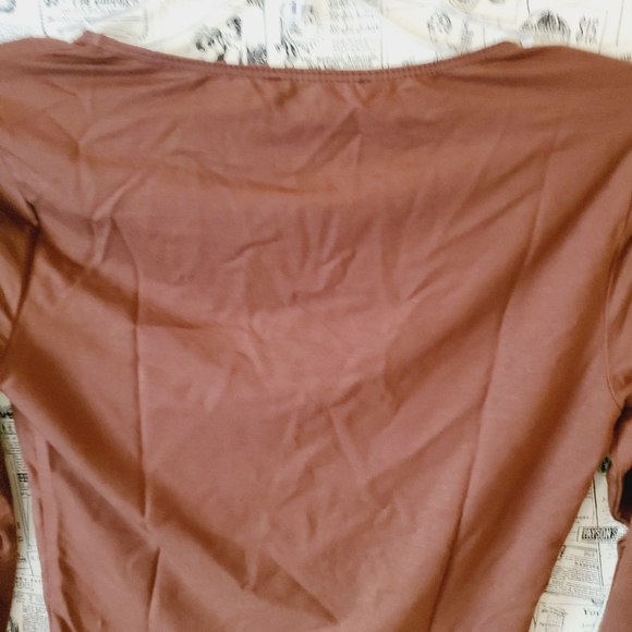 [ NWT ] Reformation Walter Long Sleeve Top Chestnut Brown Size Small - Picture 5 of 5